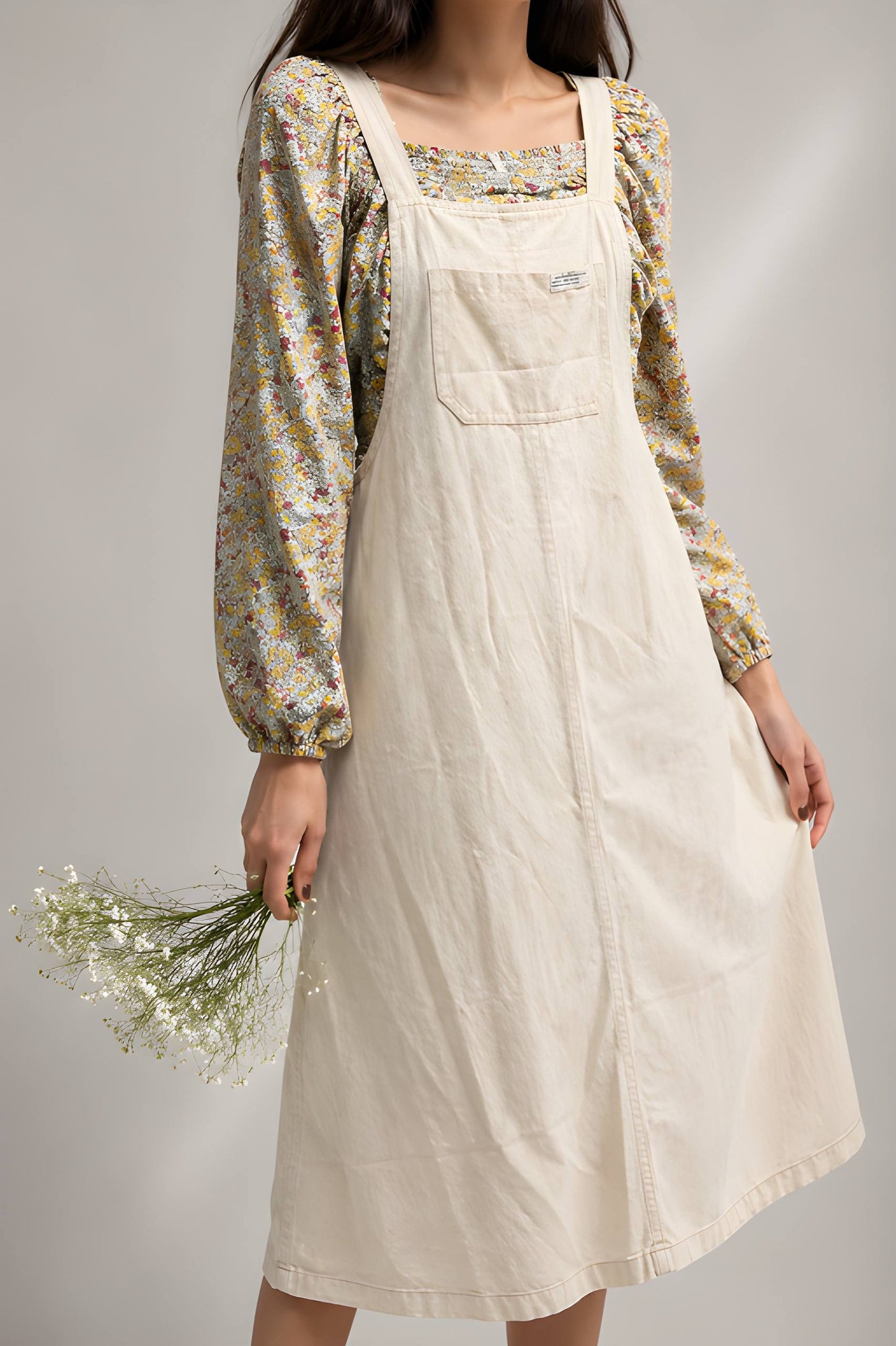 Meadow Floral Layered Apron Dress