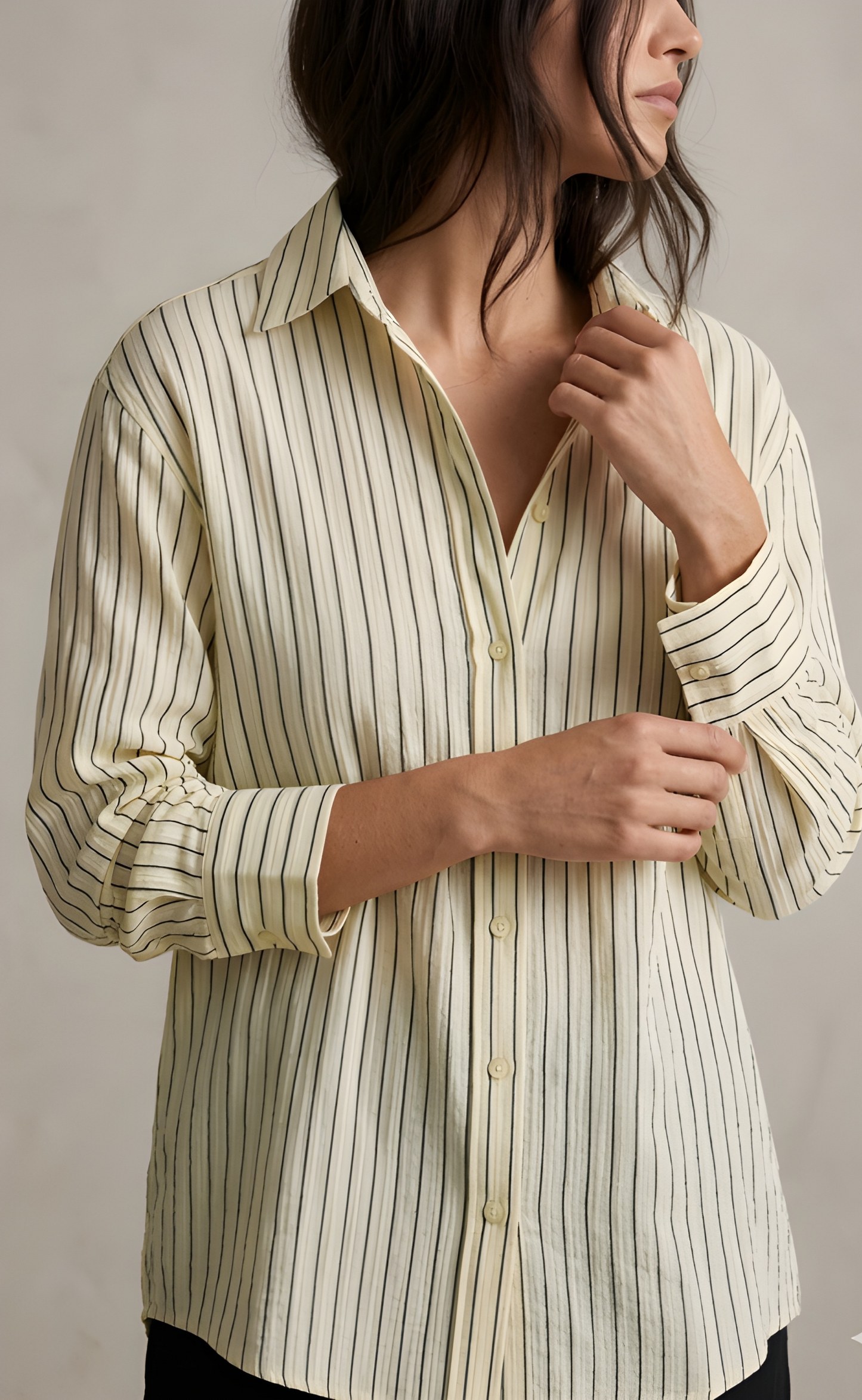 Rescued Boyfriend Pinstripe Shirt